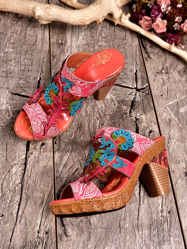 Addyson Fish Mouth Genuine Leather Sandals