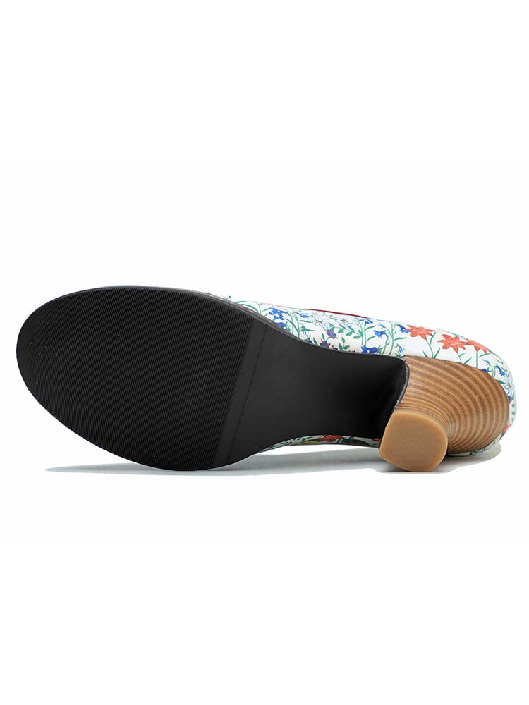 Vintage Hand-embossed Leather Shoes