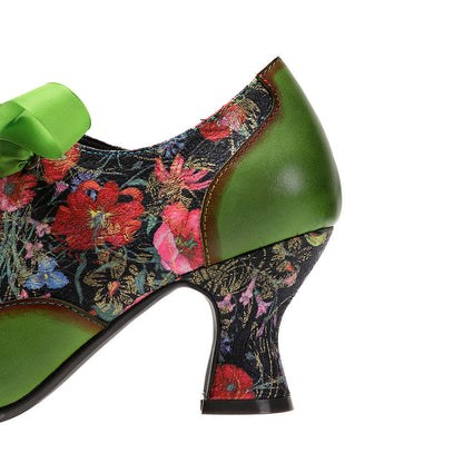 Women's Pumps Mary Jane Handmade Shoes Vintage Shoes Party Outdoor Daily Elegant Bohemia Heels