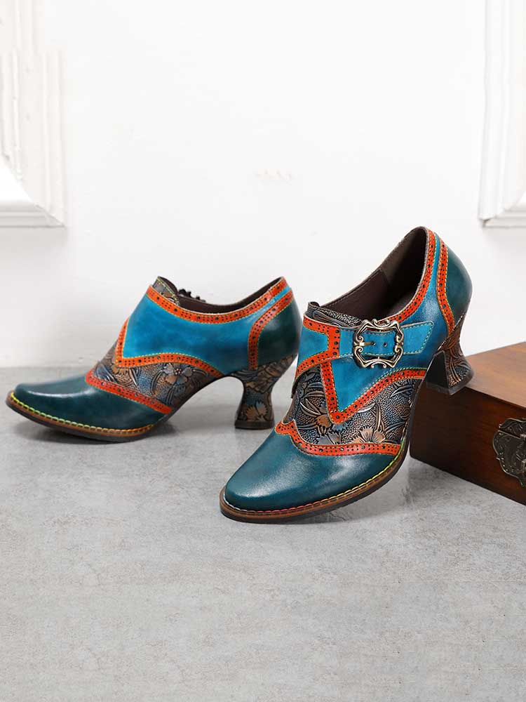 Kaisley Hand Embossed Leather Shoes