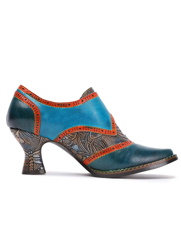 Kaisley Hand Embossed Leather Shoes