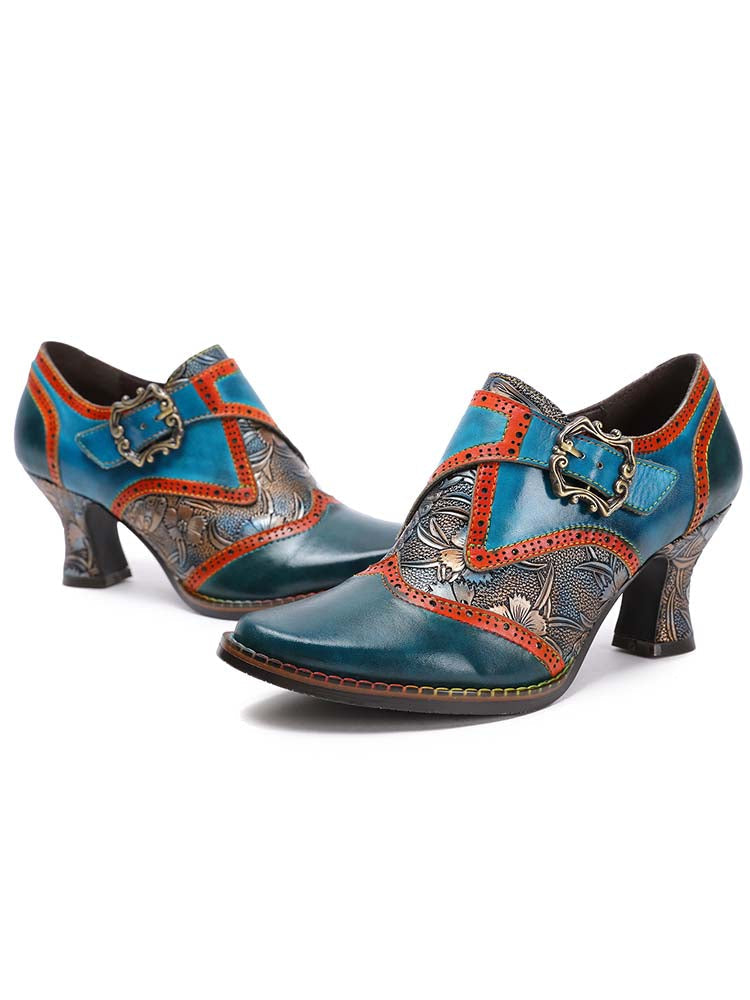 Kaisley Hand Embossed Leather Shoes