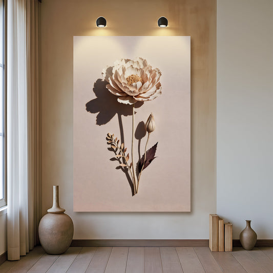 Minimalist Lone Flower Wall Art