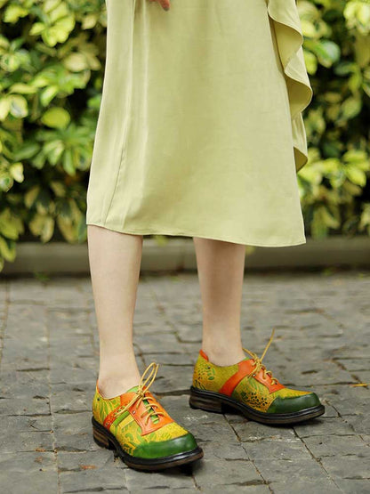 Hand-printed Flat Cozy Shoes