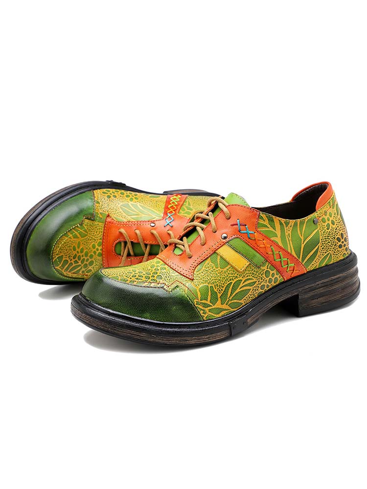 Hand-printed Flat Cozy Shoes