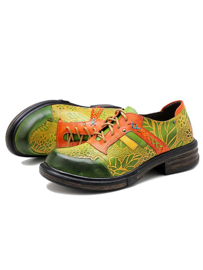 Hand-printed Flat Cozy Shoes