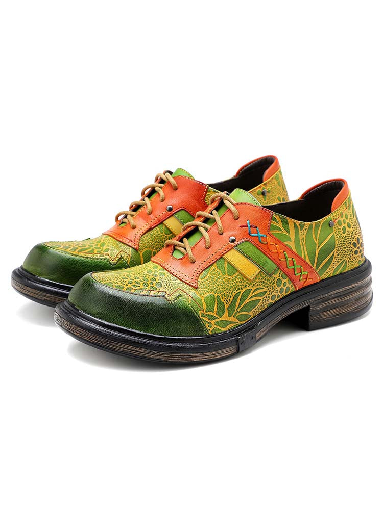 Hand-printed Flat Cozy Shoes