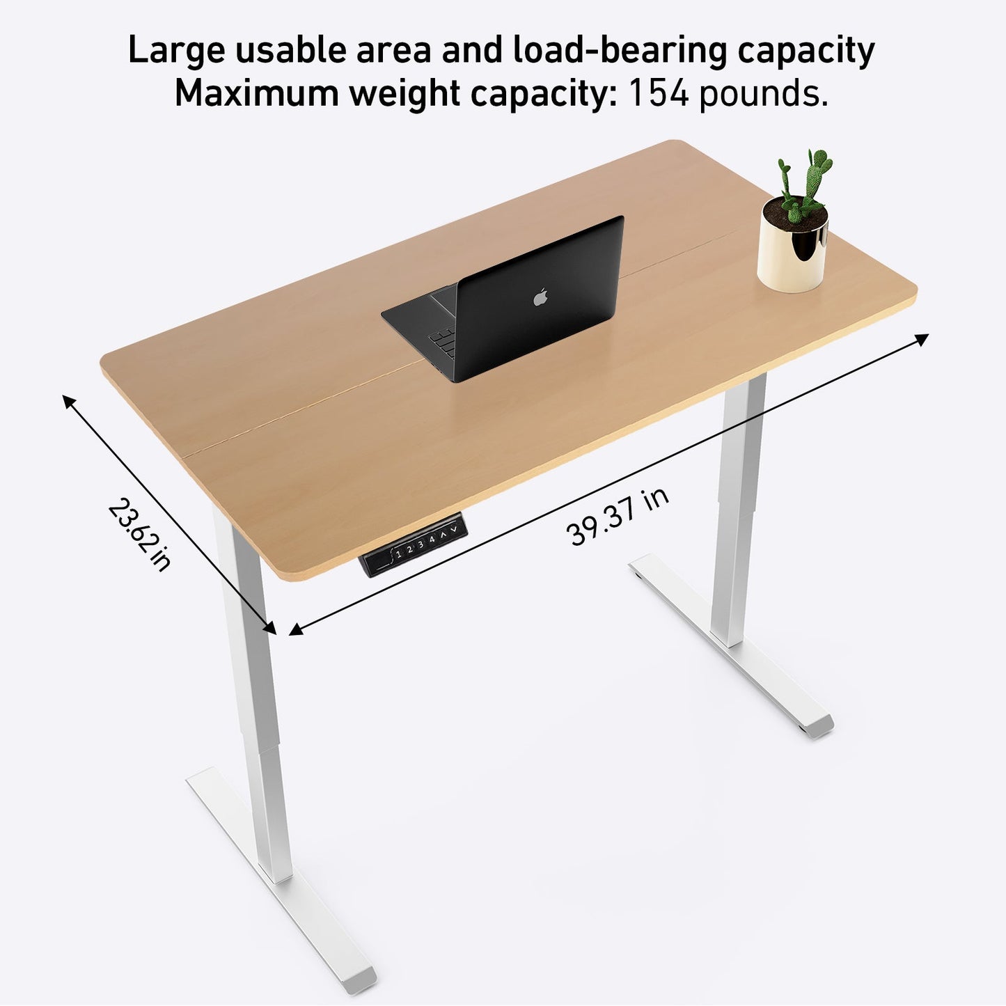 DeerRun®Electric Standing Desk, 47 x 23 Inches Height Adjustable