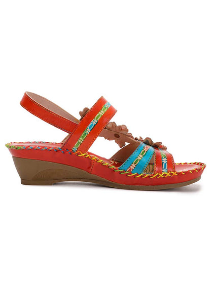 Zaria Flowers Embossing Sandals