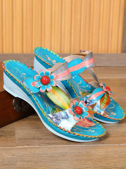 Gwen Floral Embossing Sandals