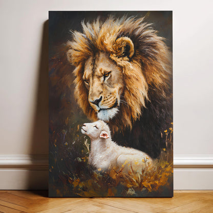 Lion And Sheep Faith Wall Art