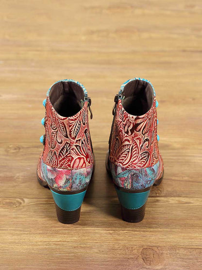 Leanna Vintage Handmade Ankle Boots