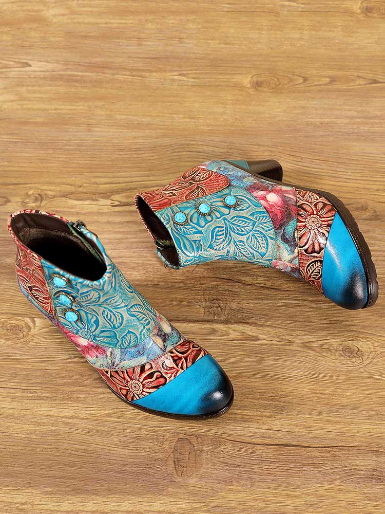 Leanna Vintage Handmade Ankle Boots