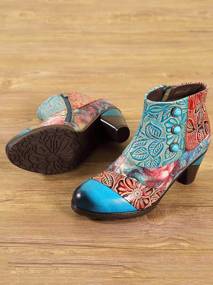 Leanna Vintage Handmade Ankle Boots