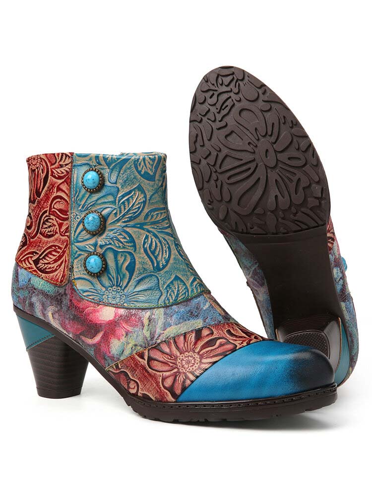 Leanna Vintage Handmade Ankle Boots