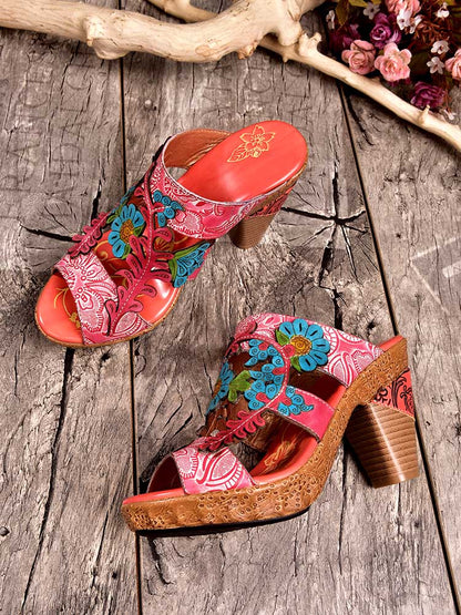 Addyson Fish Mouth Genuine Leather Sandals