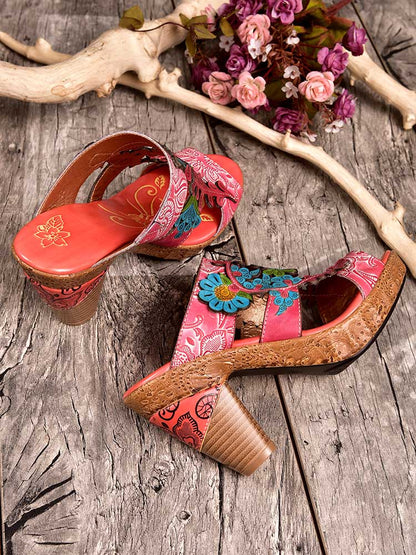 Addyson Fish Mouth Genuine Leather Sandals