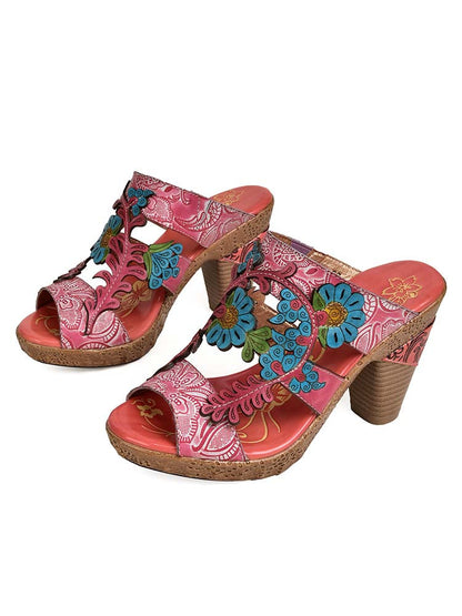 Addyson Fish Mouth Genuine Leather Sandals