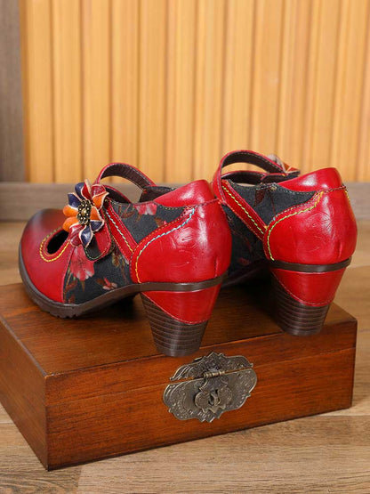 Veda Hand Embossed Leather Shoes