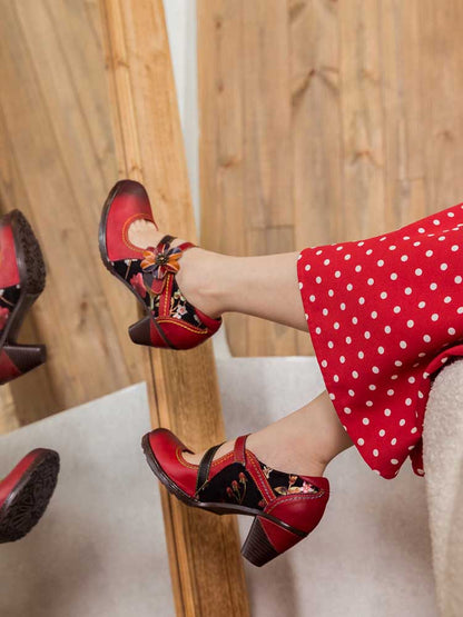 Veda Hand Embossed Leather Shoes