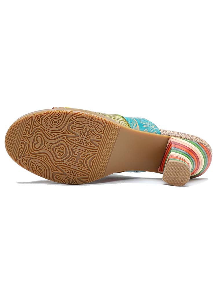 Four Color Splicing Slippers