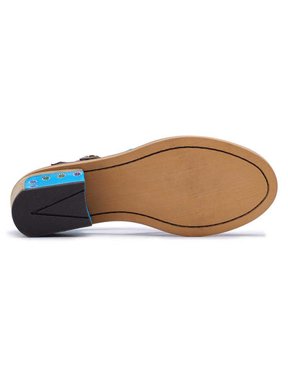 Genuine Leather Flower Retro Shoes