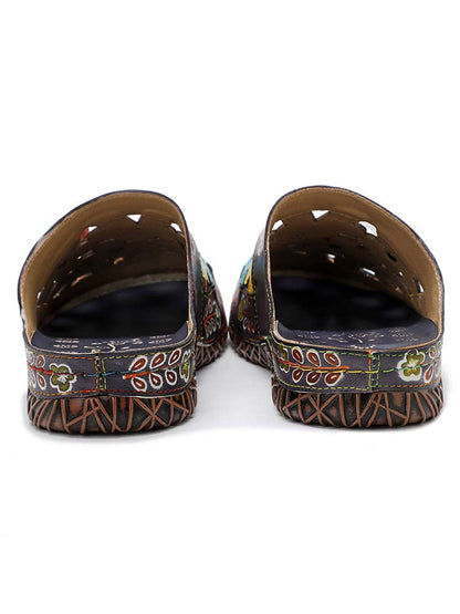 Flowers Handmade Colorful Slippers