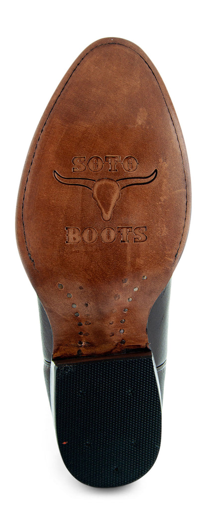 Cowboy Dress Boots | Mens Classic Round-Toe Boots (H7001-Brown)