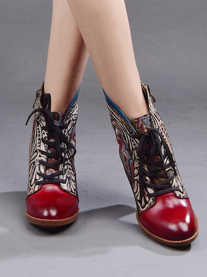 Dalia Leather Bohemian Ankle Boots