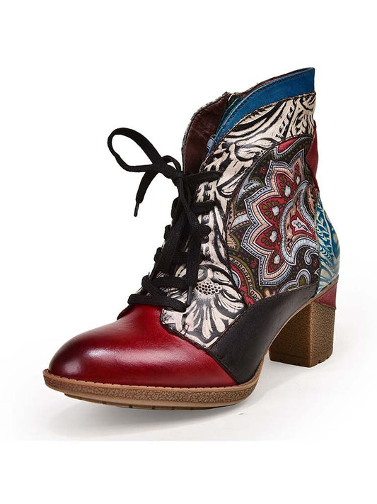 Dalia Leather Bohemian Ankle Boots