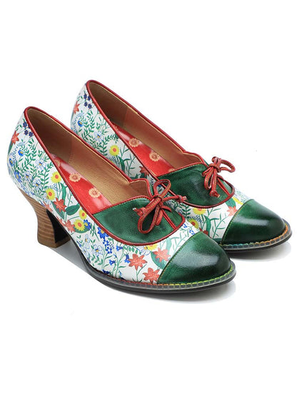 Vintage Hand-embossed Leather Shoes