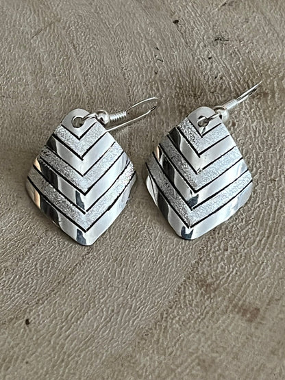 Florence Tahe Navajo Handmade Sterling silver Earrings
