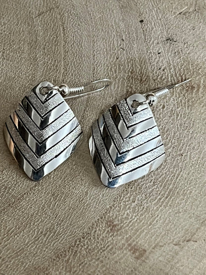 Florence Tahe Navajo Handmade Sterling silver Earrings