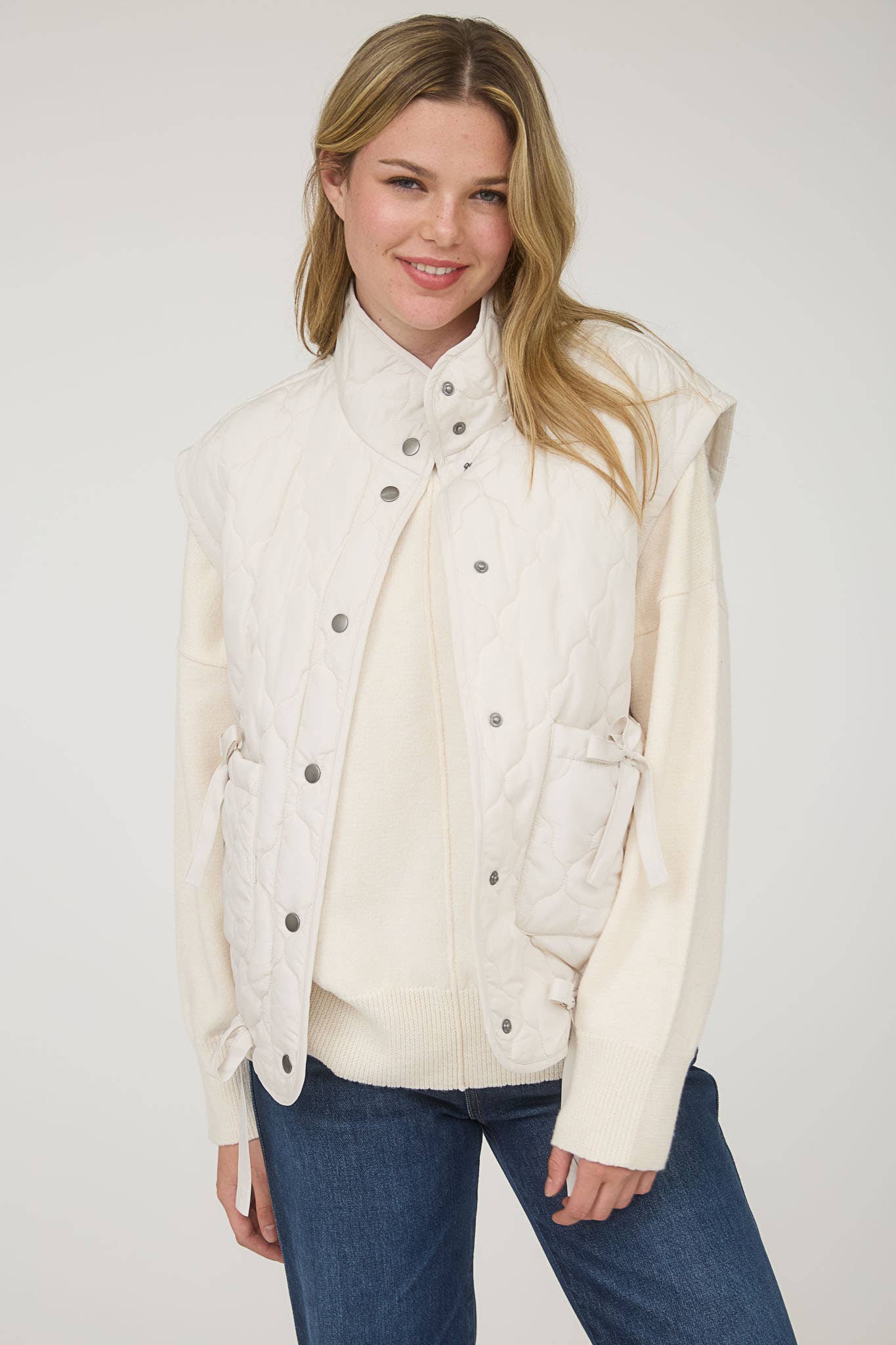 Tie Down Quilted Puffer Vest - 2 Colors!