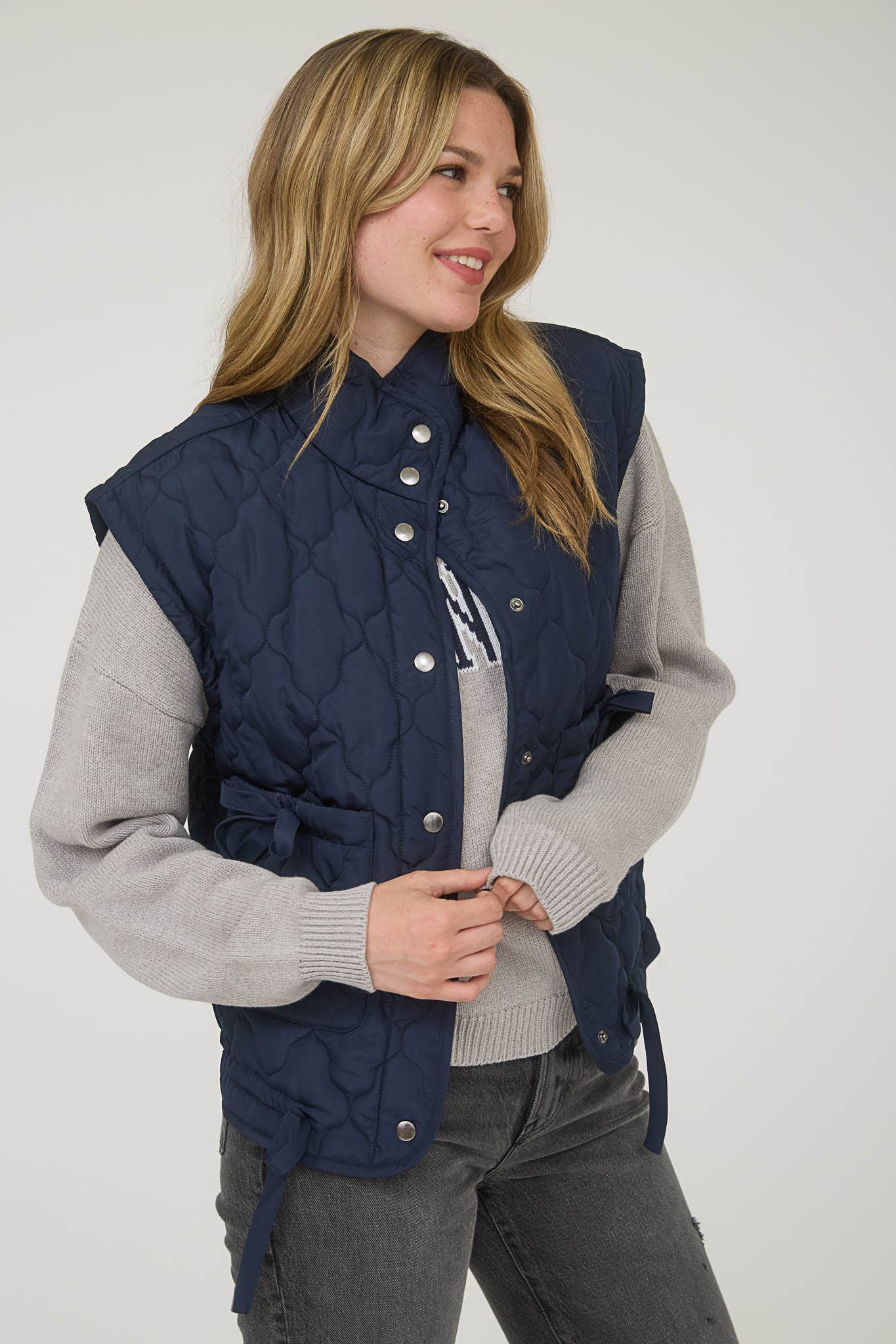 Tie Down Quilted Puffer Vest - 2 Colors!