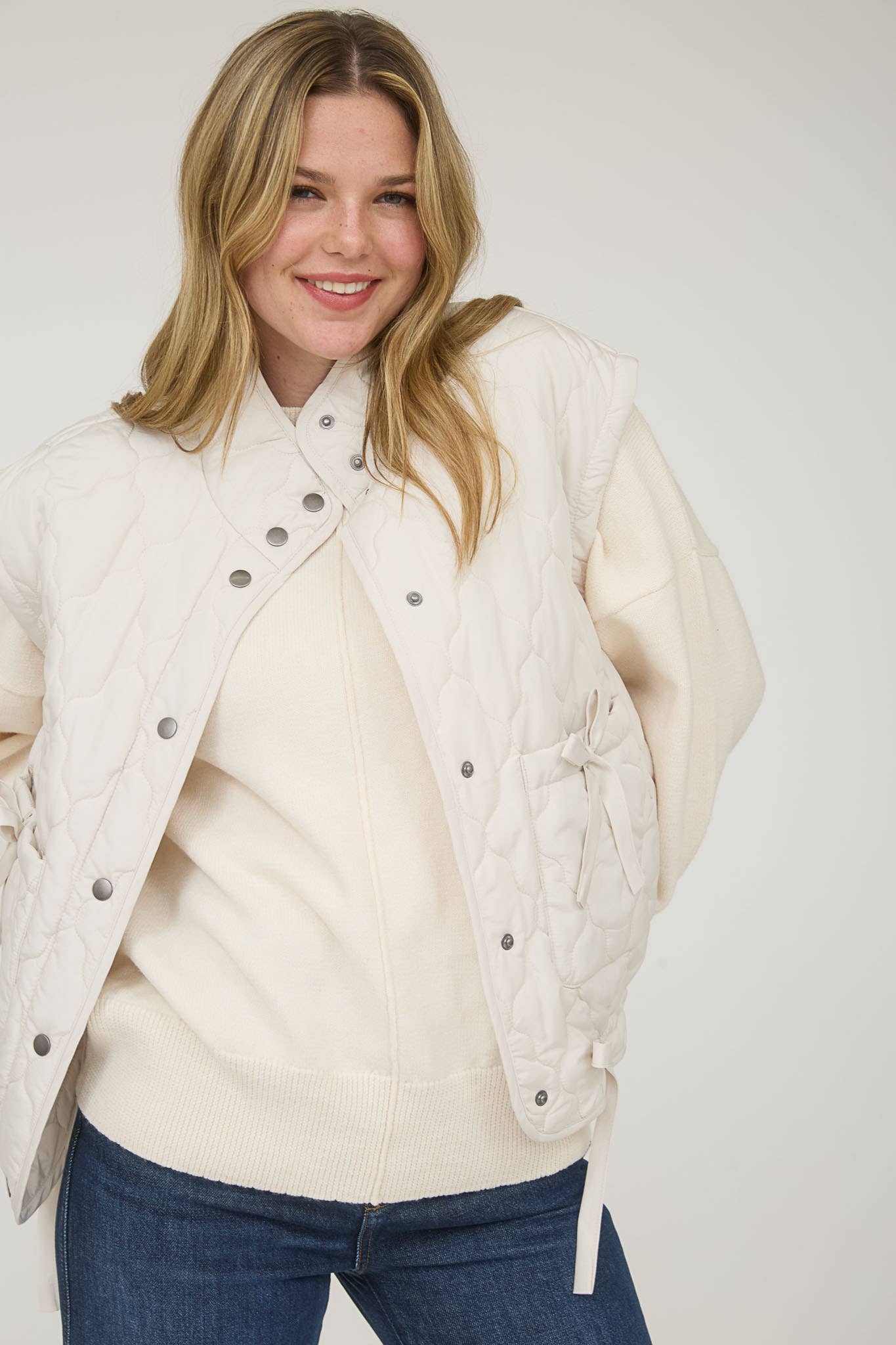 Tie Down Quilted Puffer Vest - 2 Colors!