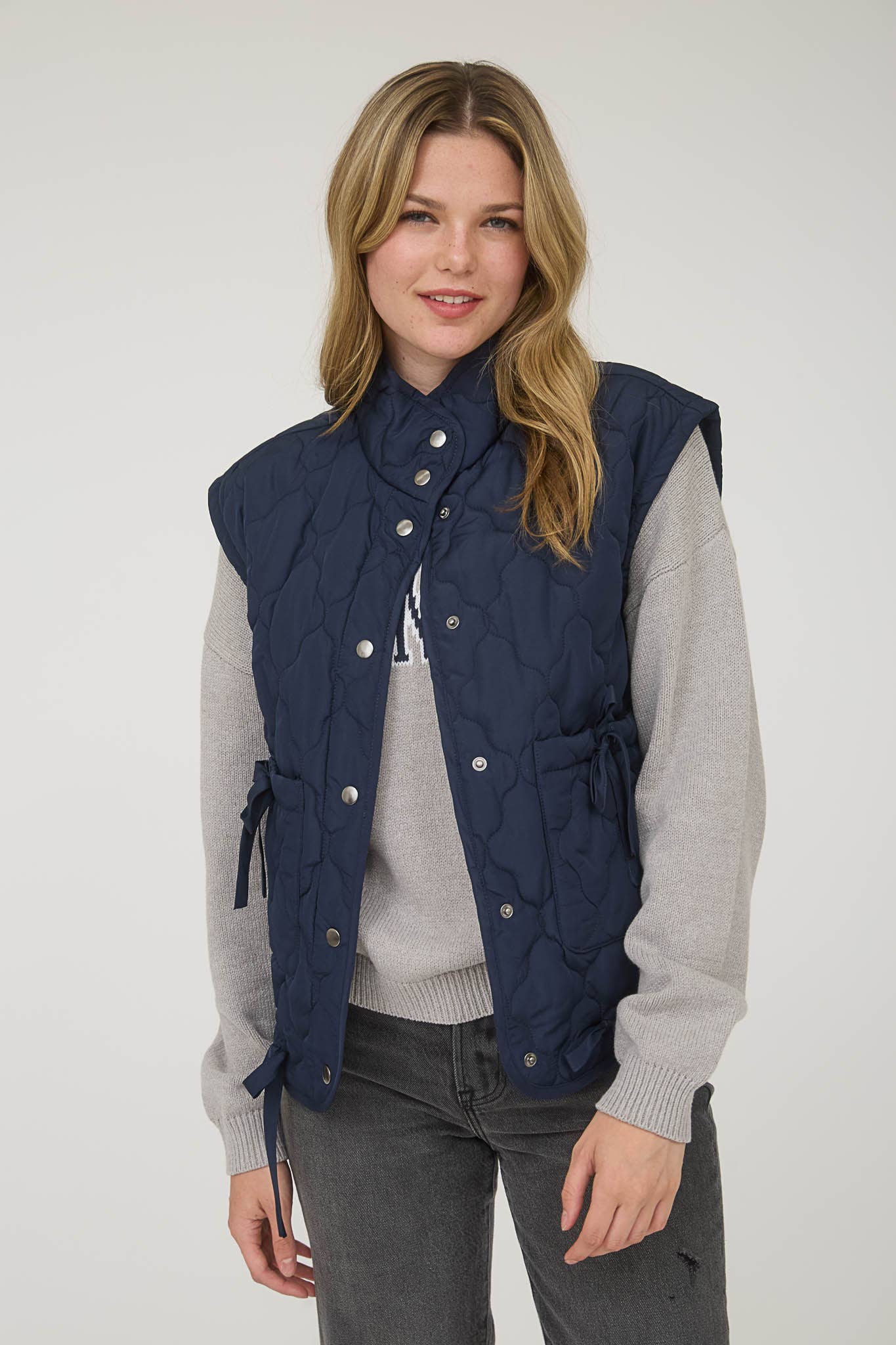 Tie Down Quilted Puffer Vest - 2 Colors!