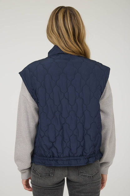 Tie Down Quilted Puffer Vest - 2 Colors!