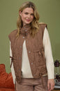 Tie Down Quilted Puffer Vest - 2 Colors!