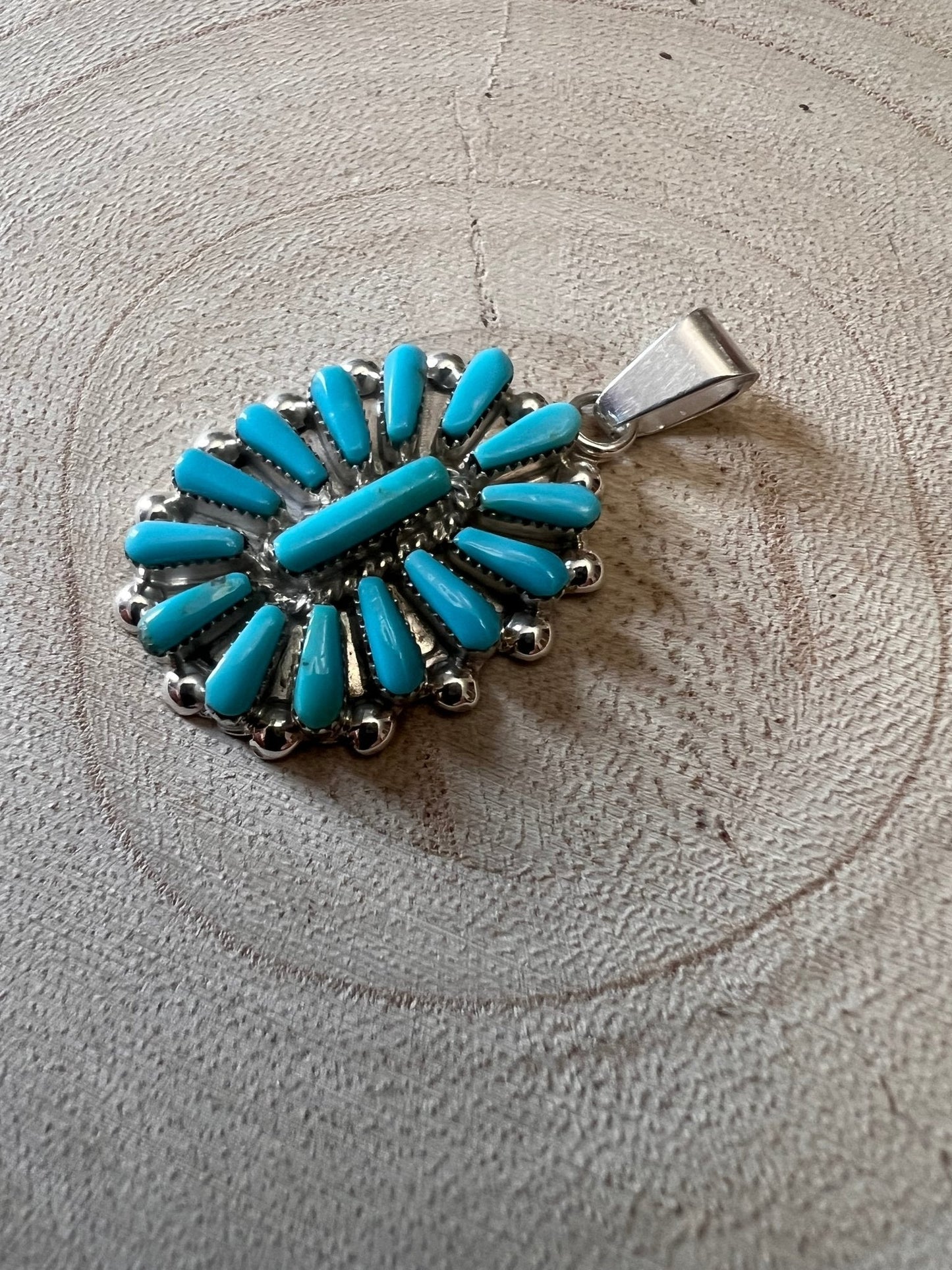 Vera Hallusewa Turquoise & Sterling Silver Pendant