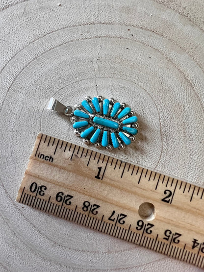 Vera Hallusewa Turquoise & Sterling Silver Pendant