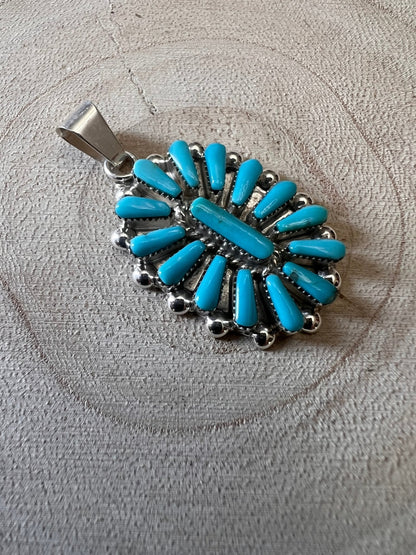 Vera Hallusewa Turquoise & Sterling Silver Pendant