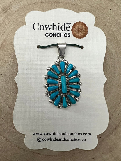 Vera Hallusewa Turquoise & Sterling Silver Pendant
