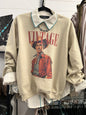 Vintage Cowboy Crewneck Sweatshirt - small remains