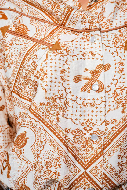 Western Bandana Button-Up Shirt