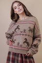 Western Express Knit Sweater - Taupe or Mauve