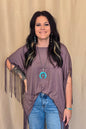 Western Showstopper Fringe Top - Mocha