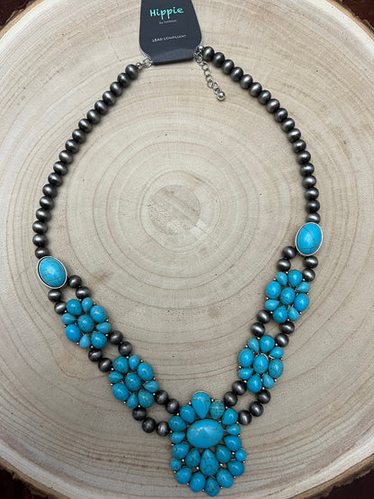 Western Squash Faux Statement Necklace - 21 inch