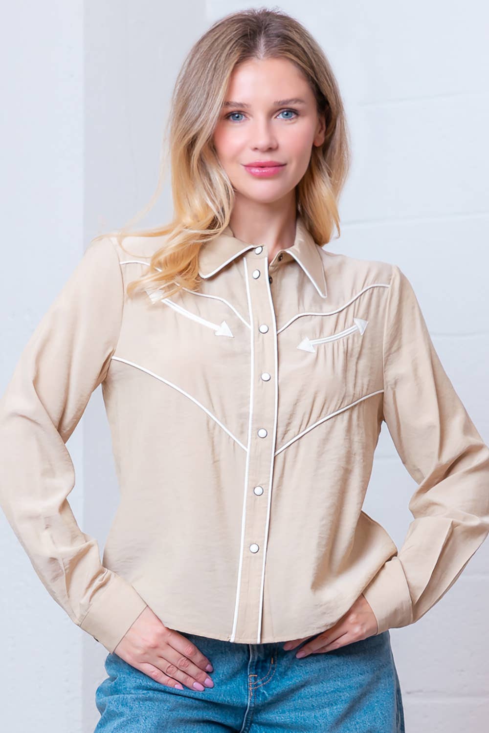 Western Vintage Button Down Blouse