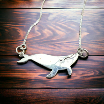 Whale Festoon Necklace - Sterling Silver